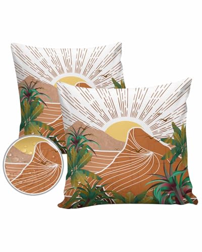LEOKOTI Boho Geometric Outdoor Pillow Covers 16