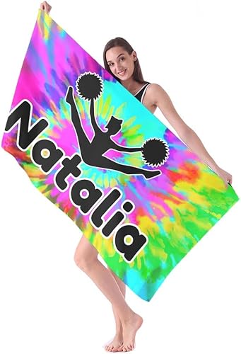 Miniatura 6 de Toallas de playa personalizadas con nombre, lindo mono personalizado, de secado rápido, absorbente, de microfibra, toalla de baño para piscina, para