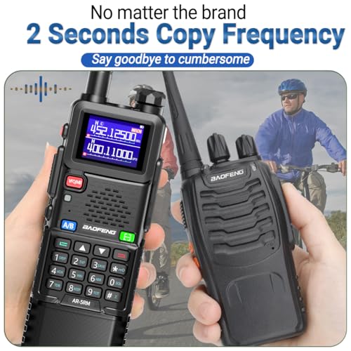 Image of Baofeng Radio Ham Radio 5RM 10W Long Range Handheld AR-5RM Two Way Radio NOAA Weather Receiver Rechargeable Walkie Talkies Longe Range DTMF Copy Frequency 999CH 3800mAh Battery with USB-C Charging