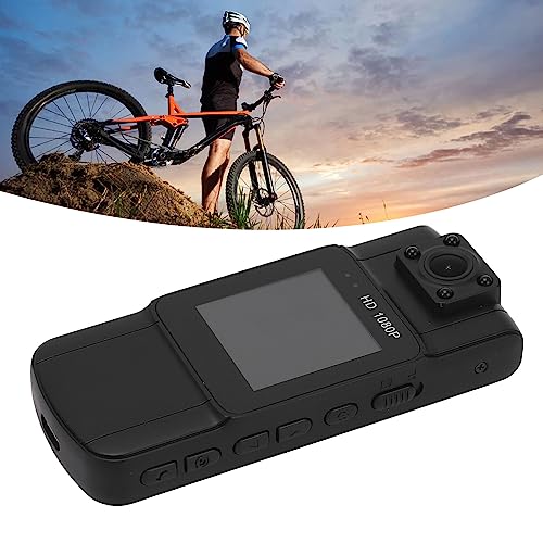 Mini Cámara Corporal 1080P con Lente Giratoria de 180 Grados, Visión Nocturna y Detección de Movimiento, Pantalla de 1,54 Pulgadas para Uso en Interiores y Exteriores, con Clip