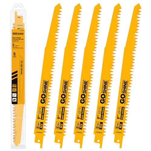 Goshine 9 Inch Wood Pruning Reciprocating Saw Blades, Fleam ...