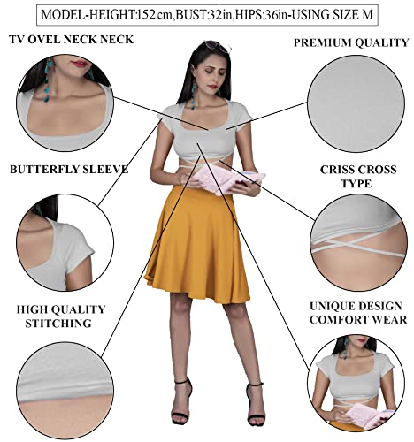 Image of A4300 Blouse Crop Top for Women
