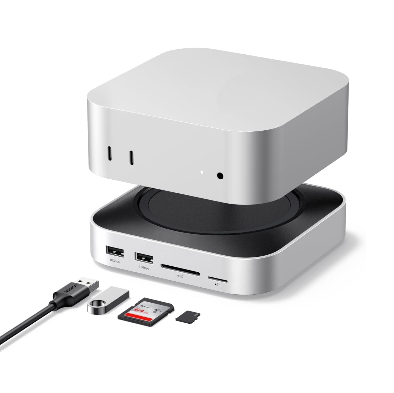 Cocoonkart Mac mini Dock USB-C Hub for Mac mini M4/M4 Pro with 2X
