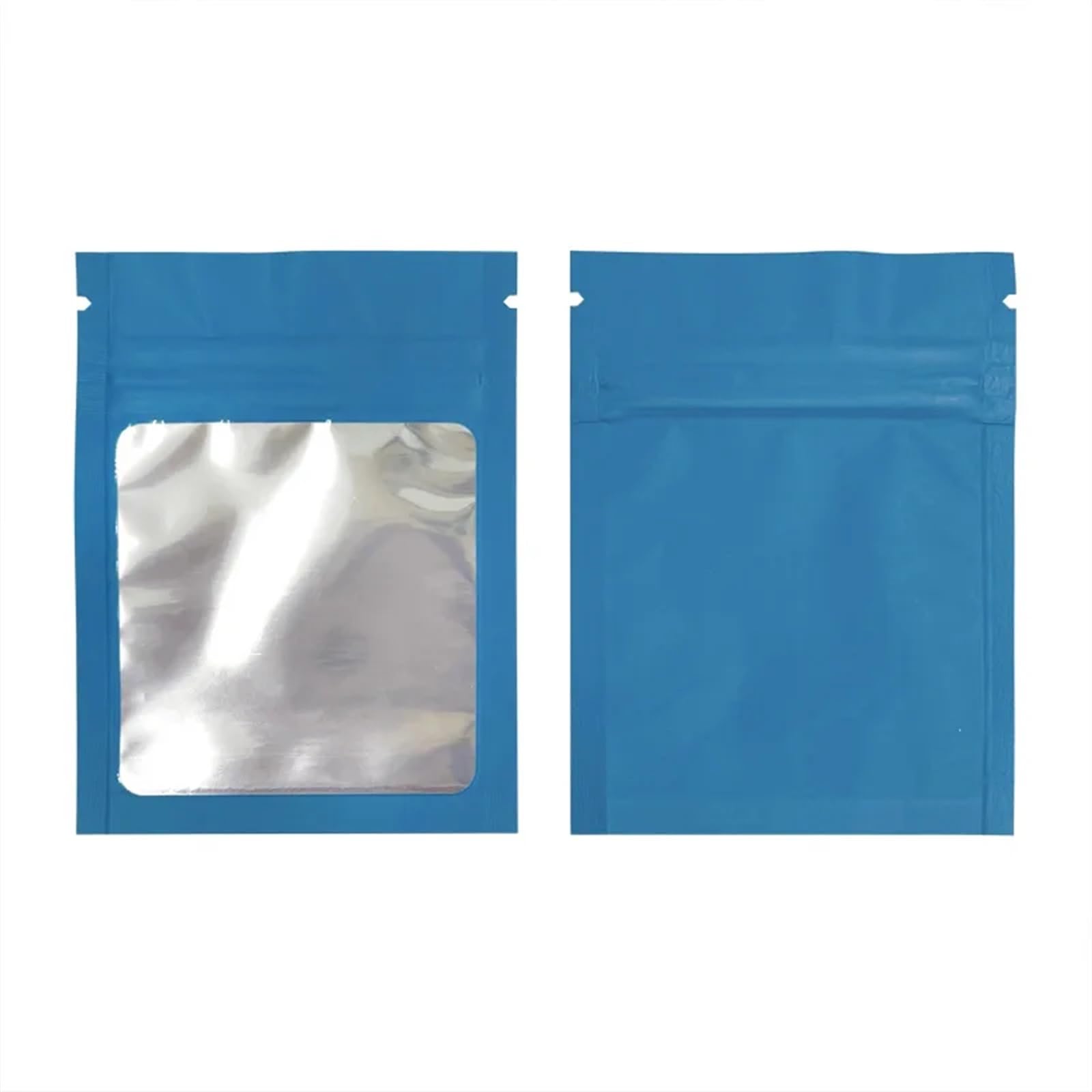 Ziplock Baggies, Flat Mylar Zip Lock Bags Multicolor Resealable(Blue)