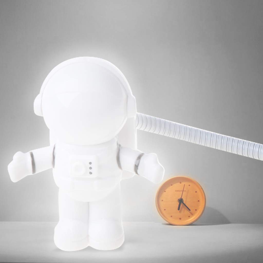 DIIOOMIEEU Portable USB Powered Night Light Astronaut Shape Reading Desk Lamp for 5V LED Light for Computer PC Lighting Space