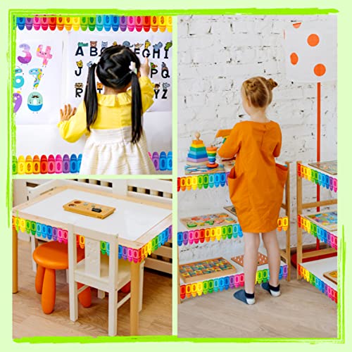 Image of 60 Feet Bulletin Board Borders, Colorful Crayon Die-Cut Rolled Border Trim Decoration Borders for School, Classroom & Offices
