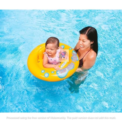 Image of Inflatable Kiddie Float | Water Baby Floater for Kids| Safe Anti-flip Diaper Style Swim Tube Rider| Swim Pool Tube for Toddlers|Multicolor Cute Swimming Pool Safety Seat (My Baby Float)