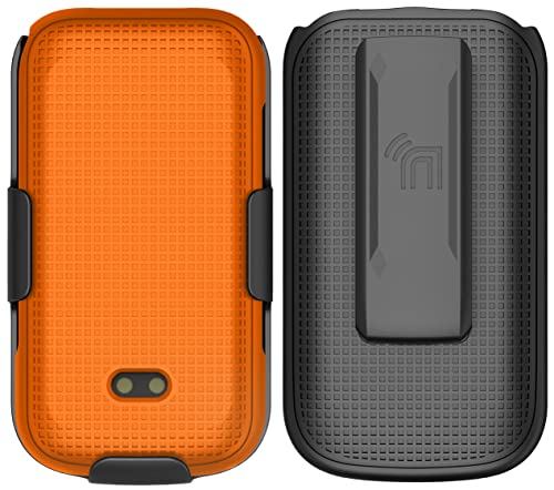 Holster Combo for Sonim XP3plus 4G Flip Phone Case with Belt Clip - Orange - image 2