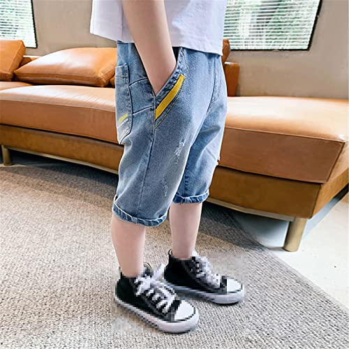 Summer Kids Baby Boys Elastic Waist Jeans Denim Shorts Pants Children Boy Casual Pants Bottoms2