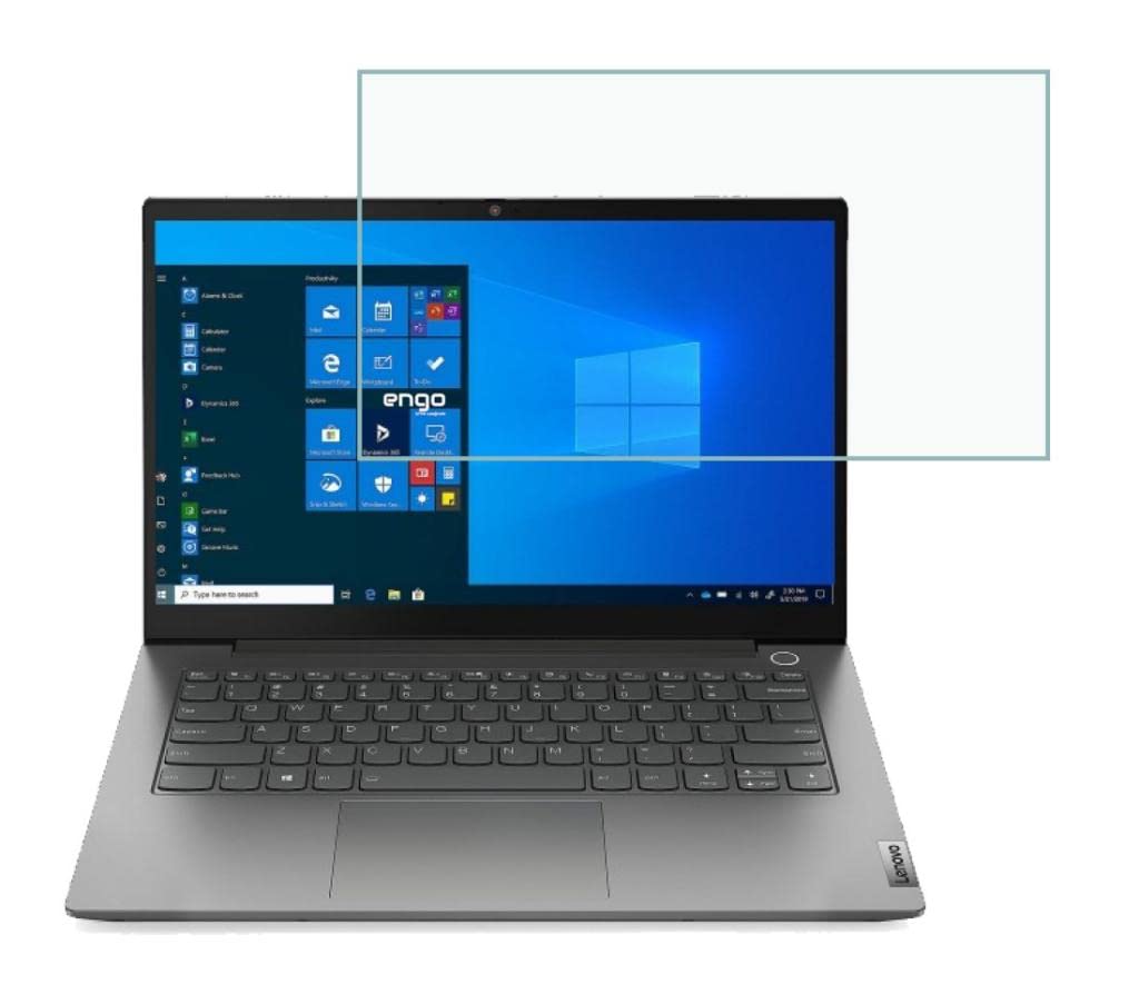 Engo Lenovo V14 G2 14 İnç İle Uyumlu Ekran Koruyucu Notebook, 9H Temperli Kırılmaz Esnek Nano Cam, Çizilmeye Ve Darbeye Dayanıklı Laptop Koruma, HD Şeffaf