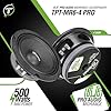 Timpano 6.5 Inch Shallow Midrange Speaker 500 Watts Max Power TPT-MR6-4 PRO, 6.5 Midrange Speakers 4 Ohm Shallow Mount Car Audio Speaker, Pro Audio Loudspeaker Compact for Doors (Single)