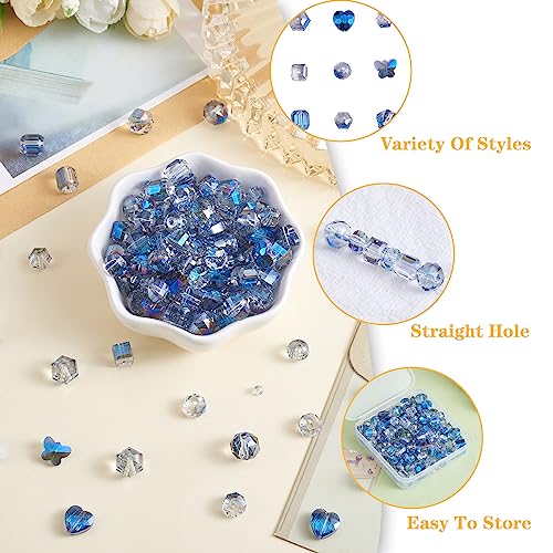 BEEFLYING 180pcs Assorted Glass Beads for DIY Jewelry Making AB Color Crystal Rondelle Beads Bulk Set for Bracelets Necklaces Earrings - Image 4