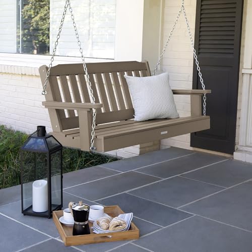 Image of Highwood Lehigh Porch Swing, 4 Feet, Woodland Brown