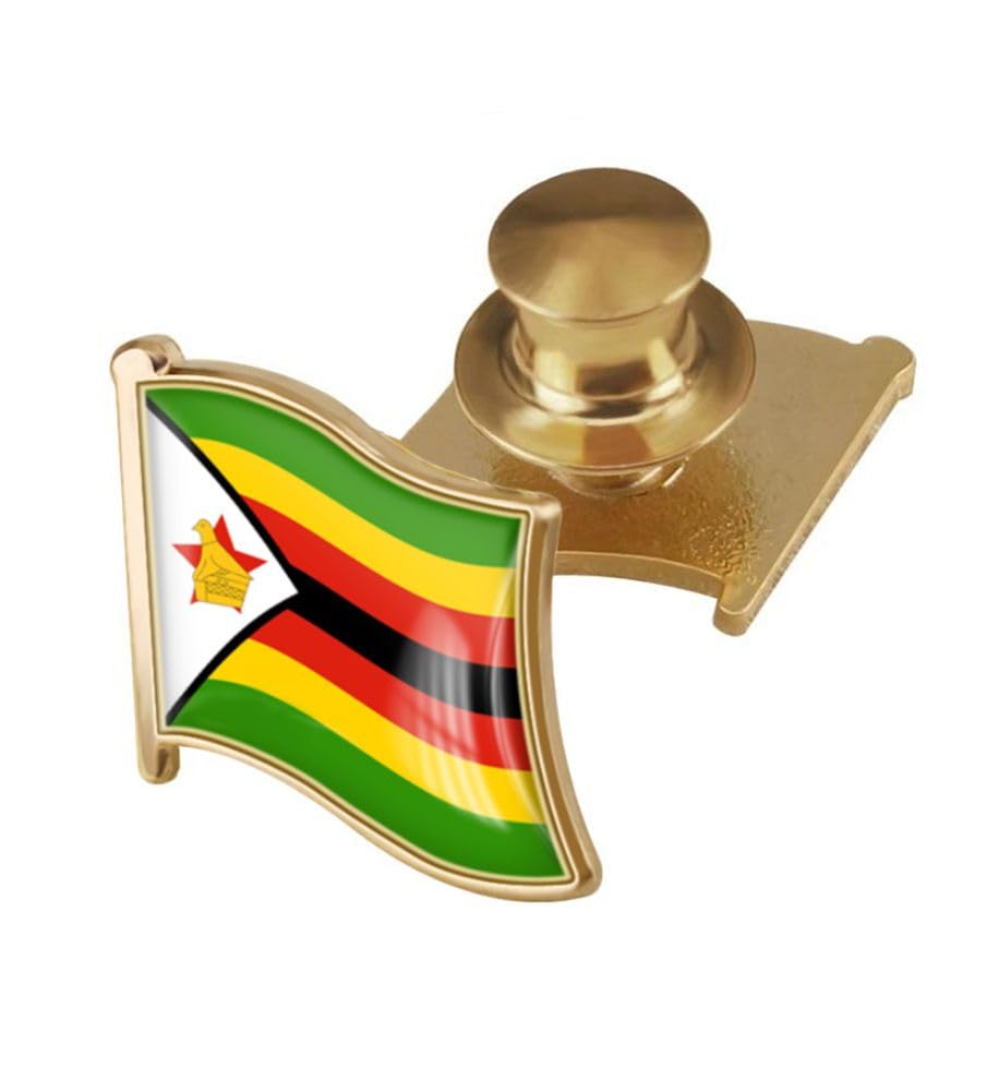 vmcoatdu Country Flag Backs Locking Pin Keepers Locking Clasp Pin Badge International Travel Brooch Metal Alloy Souvenir Pin 0.75x0.7 Inch Small Pin