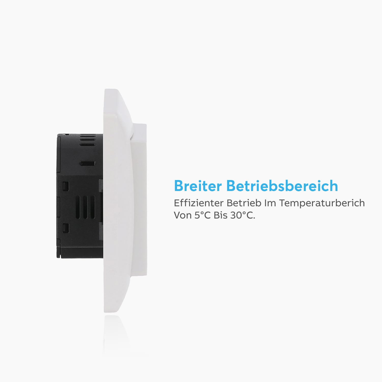 Busch-Jaeger 1098 UJ-914 Komplettset Raumtemperaturregler-Timer Abdeckrahmen 1-fach Timer-Zentralscheibe Alpinweiß Balance SI 2CKA001032A0522