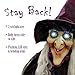 Halloween Haunters 6 Foot Animated Standing Speaking Scary Evil Wicked Witch Broomstick Prop Decoration with Turning Body and Head, Flashing LED Eyes, Cackles, Speaks Spooky Phrases - Haunted House