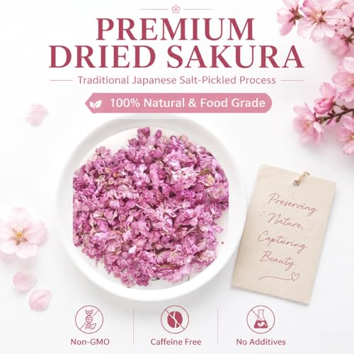 Flores de Cerezo Sakura Secas Enteras 0.7 oz miniatura 5
