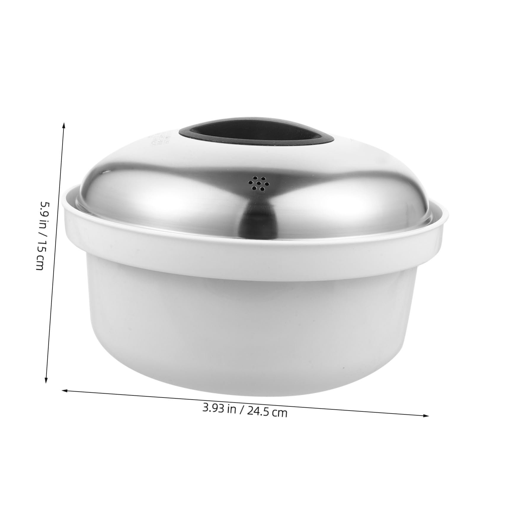 LIFKOME Mikrowellen Dampfgarer Satz Edelstahl mit Deckel Kunststoffgriff Dämpfer für Gemüse Reis Teigtaschen Mikrowellengeschirr für Gesundes Kochen