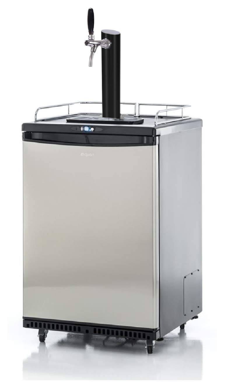 Fassbierkühlschrank 50l Fässer mit Schwarzer Schanksäule, Keg, Uhr, Schläuche & Co²