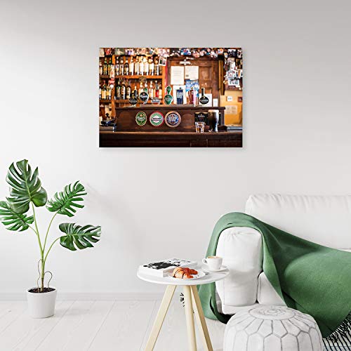 Tableau sur toile XXL Feeby impression haute définition marron 100x70 - 3