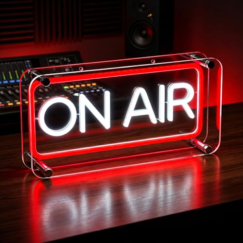 Image of On Air Neon Sign,LED Light Up On Air Neon Sign for Streaming /Gaming /Recording Studio Decor,USB & Battery Powered On Air Led Light for Studio, Bedroom, Game Room Decor