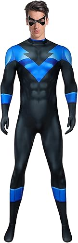 Miniatura 7 de Bailu Disfraz de superhéroe de Halloween para cosplay, overol Zentai, enterizo de elastano, estilo 3D para adultos
