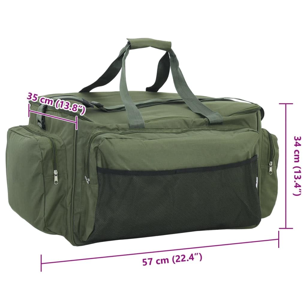 Angeltasche Wasserdicht 57x35x34cm Große Angelkoffer Tasche aus 600D Oxford Gewebe mit Isolierung für Angelausrüstung Zubehör