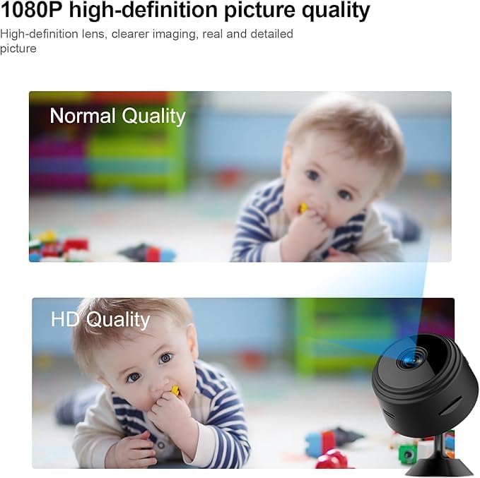 Miniatura 2 de Monitoreo del bebé-Cámara oculta 1080P HD visión nocturna - Detección de movimiento-Cámara inalámbrica WiFi-Niñera Cámaras de seguridad compactas