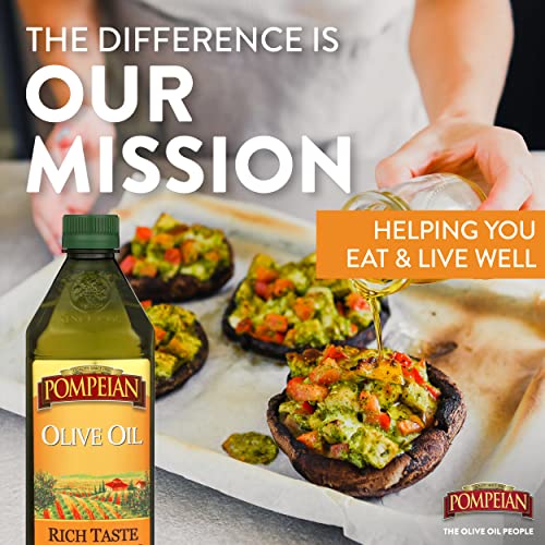 Pompeian Rich Taste Olive Oil, Rich, Full Flavor, Perfect for Grilling & Sauces, Naturally Gluten Free, Non-Allergenic, Non-GMO, 24 FL. OZ. 5 Pompeian Rich Taste Olive Oil, Rich, Full Flavor, Perfect for Grilling & Sauces, Naturally Gluten Free, Non-Allergenic, Non-GMO, 24 FL. OZ.