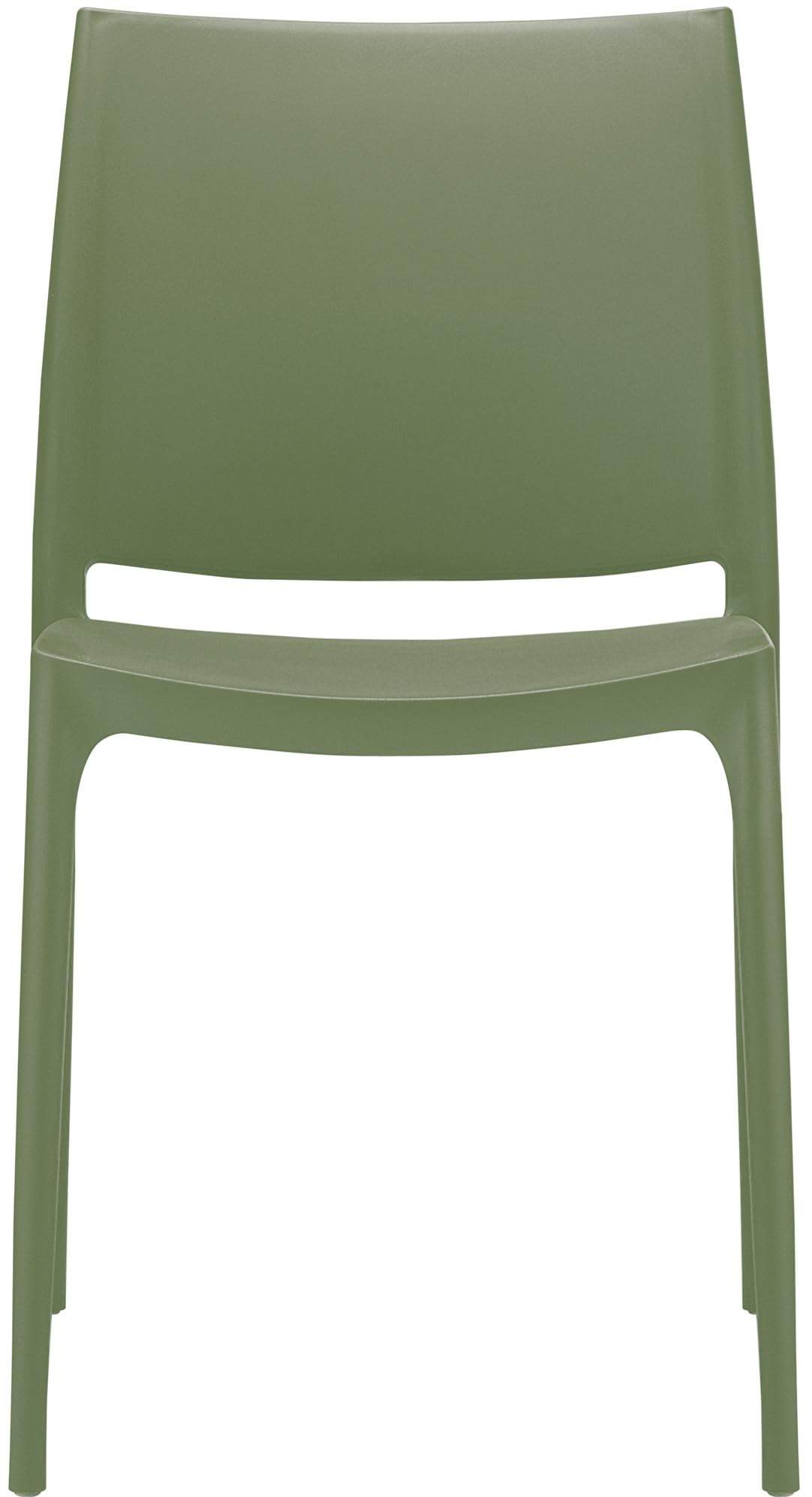 CLP Silla Apilable Maya De Exterior o Interior | Silla De Jardín Resistente A La Intemperie | Silla De Terraza Hecha De Polipropileno Color:Oliva