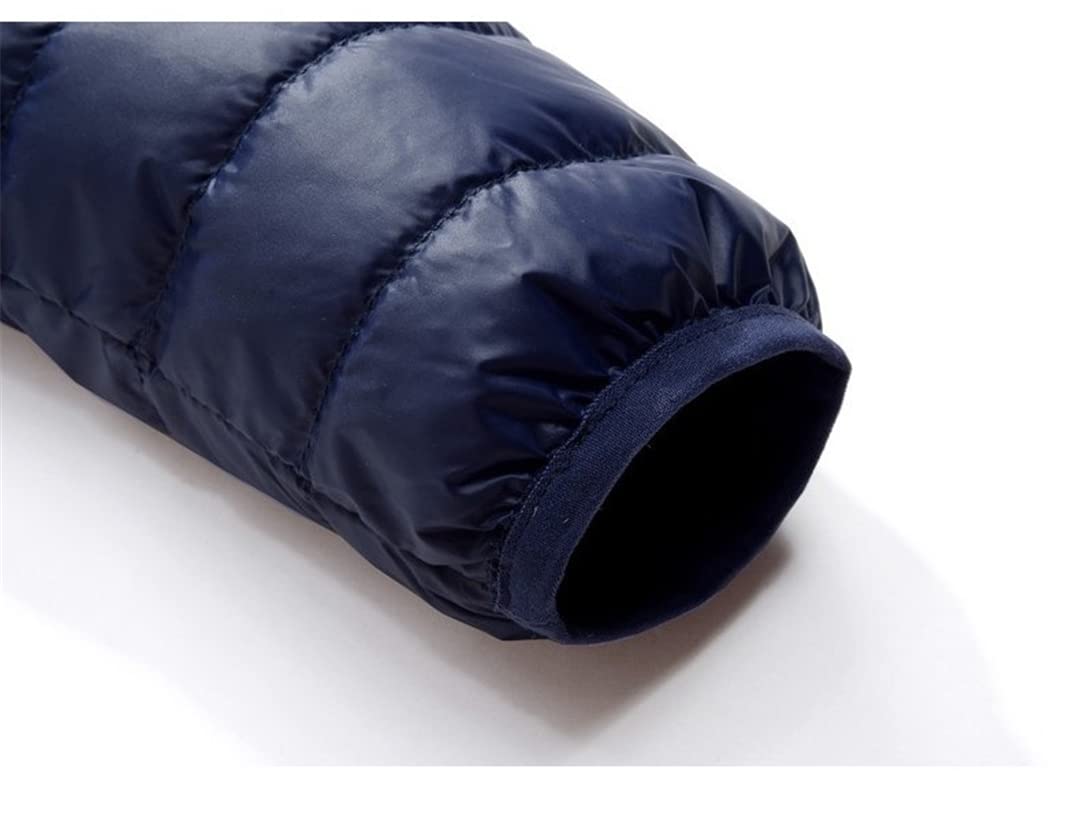 Męska lekka krótka kurtka puchowa, pakowalna lekka kurtka z długim rękawem, zamek błyskawiczny, Wojsko, 4XL