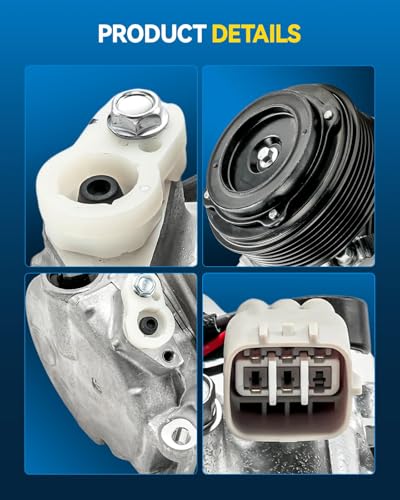 Image of PHILTOP 158323 NEW Air Conditioner AC Compressor with Clutch Compatible with Toyota Highlander 2008 2009 2010 3.5L, Air Conditioning Compressor