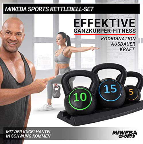 Kettlebell Set von Miweba Sports mit verschiedenen Gewichtsklassen