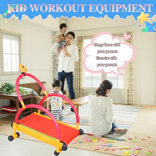 Image of Kids Treadmill for Fitness, Self-Propelled Toddler Treadmill with LED Monitor & Handlebar, Exercise Equipment for Ages 3-12, Safe & Fun Home Workout