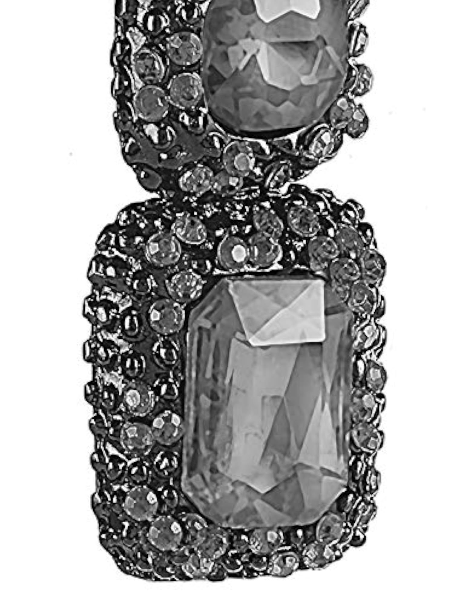 Crystal Drop Earrings for Women, Square Shaped Drop Earrings