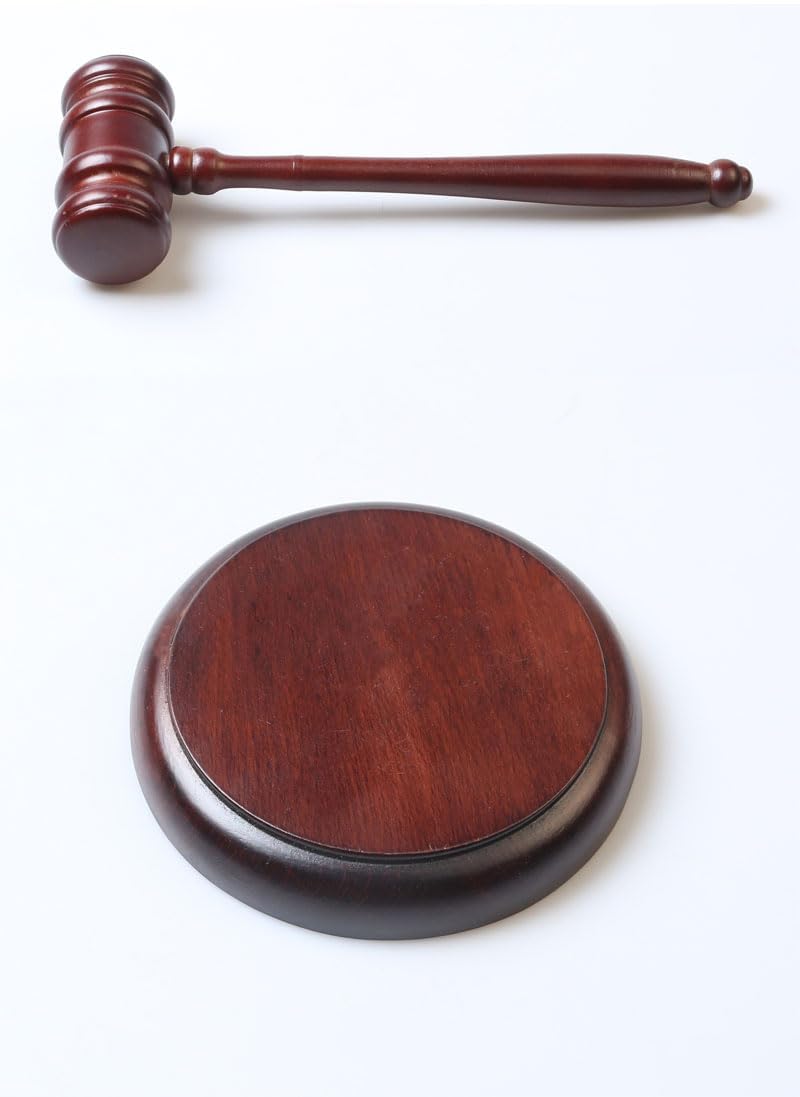 Bloque de sonido,Martillo de subasta,Martillo de abogado,Mazo de subasta de madera,Martillo de subasta de madera,perfecto para jueces, abogados, tribunales de subasta, empresas, estudiantes.