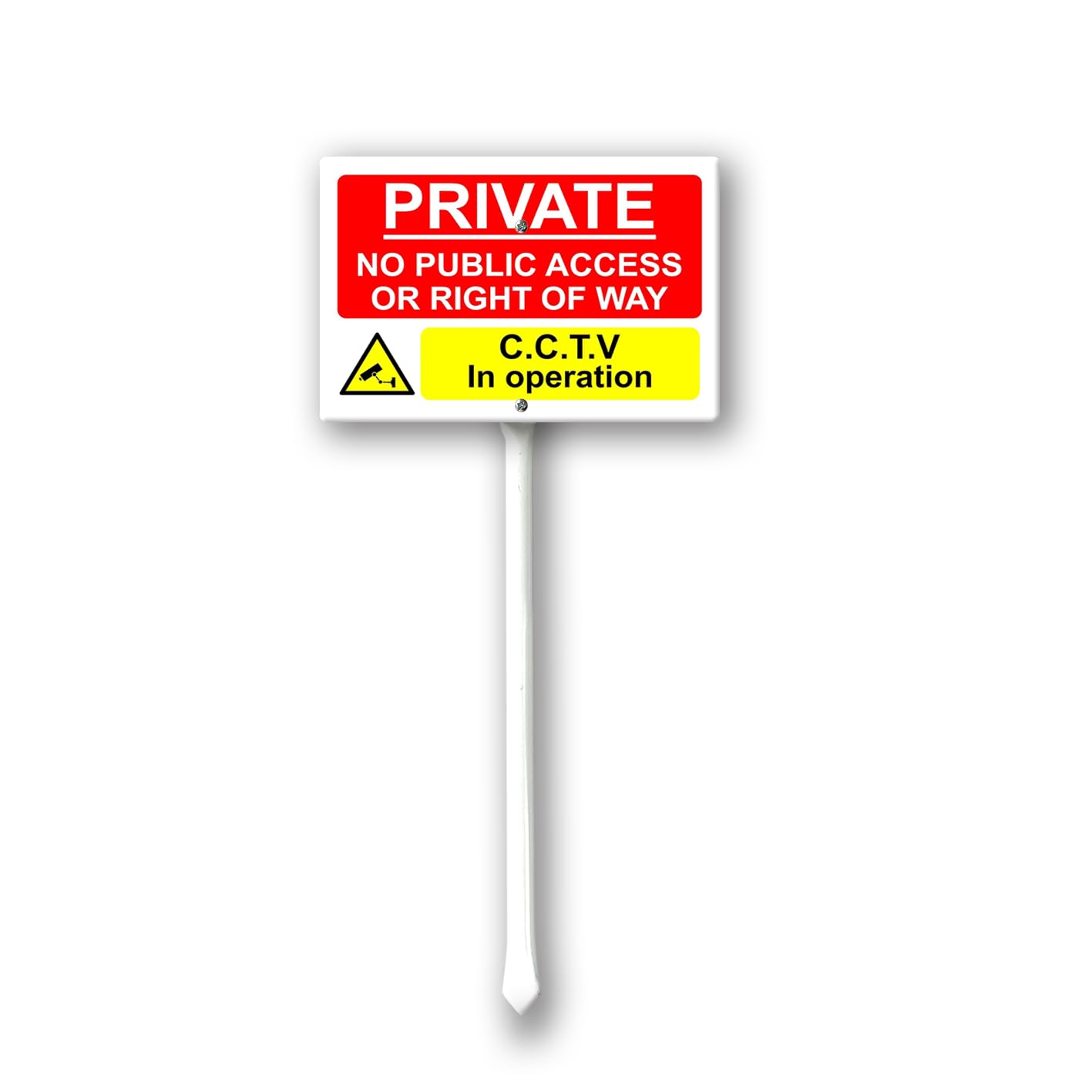 Geroclonup Private No Public Access or Right of Way CCTV in Operation Sign, 12" x 8", Aluminium, 20x30CM, Contemporary Security/Warning Decorative Sign