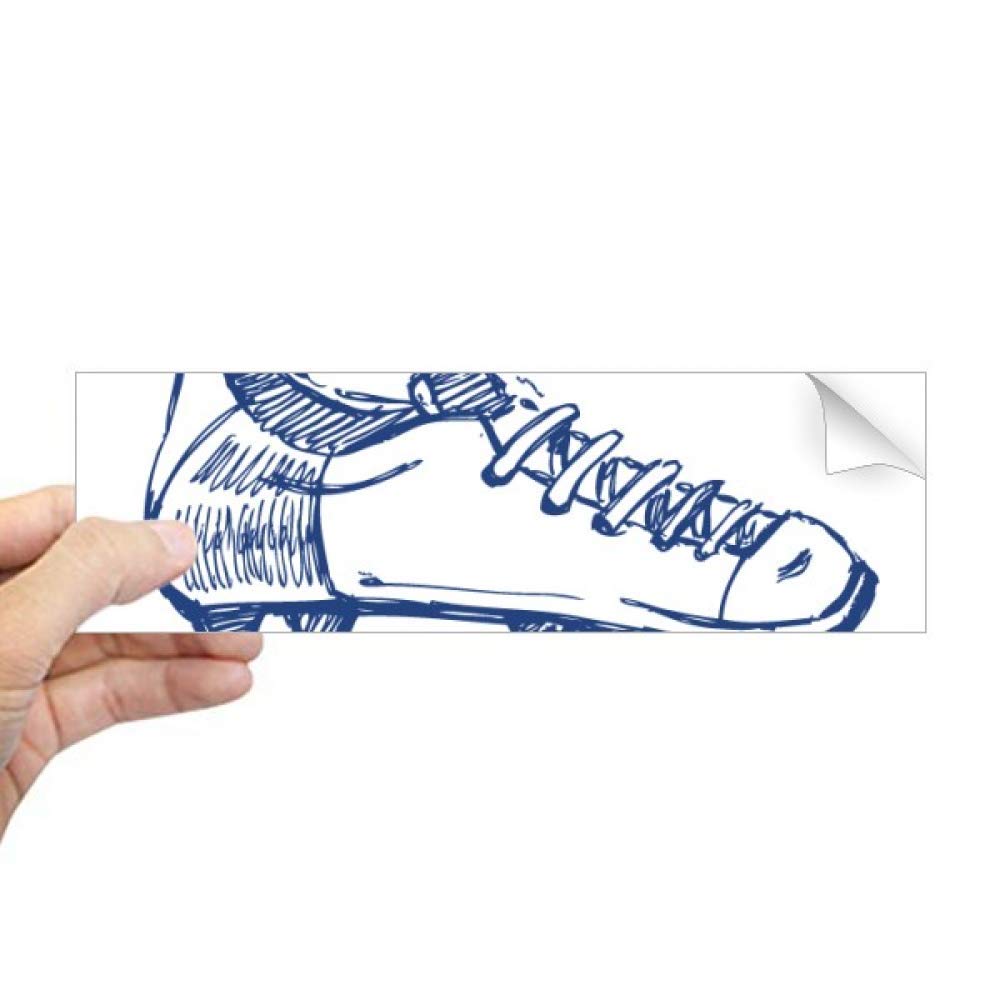 Sticker fenêtre chaussures de football bleu solution déco vitre sans laisser de traces
