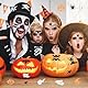 ParPix 60 Stück Moosgummi Sticker Glitzer Halloween Deko, Groß Konfetti Halloween Horror Deko, Fledermaus Spinne Kürbis Halloween Selbstklebend Aufkleber, Halloween Deko Innen Moosgummi Bastel Kinder