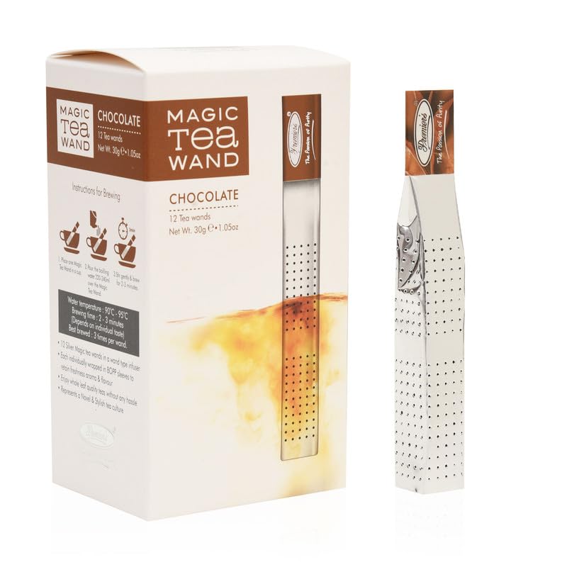 Té negro sabor chocolate 12 varitas desechables miniatura 7