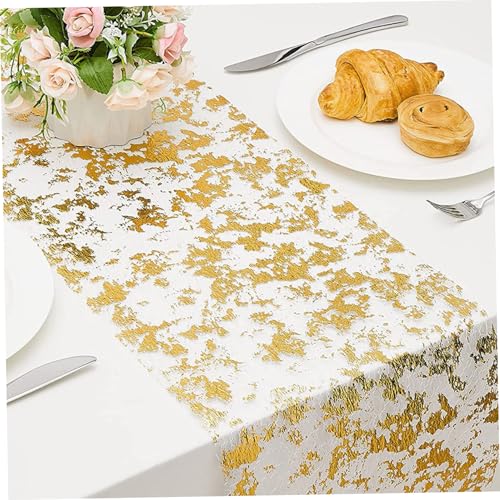 Chemin de table doré ajustable rouleau extra long pour table de mariage