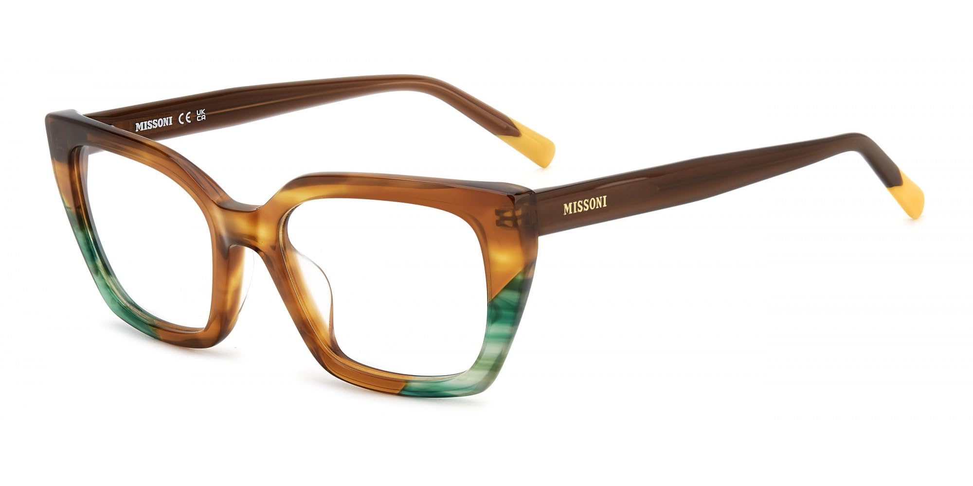 Lunettes Missoni MIS 0225 l'acétate marron vert premium - 3