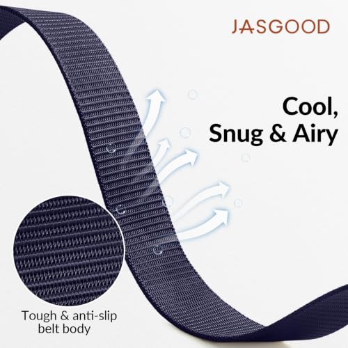Image of JASGOOD Nylon Canvas Breathable Military Tactical Men Waist Belt With Plastic Buckle