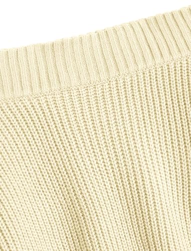 Image of ZAFUL Sweaters for Women Off Shoulder Knit Sweater with Long Sleeve Loose Pullover Jumper Tops