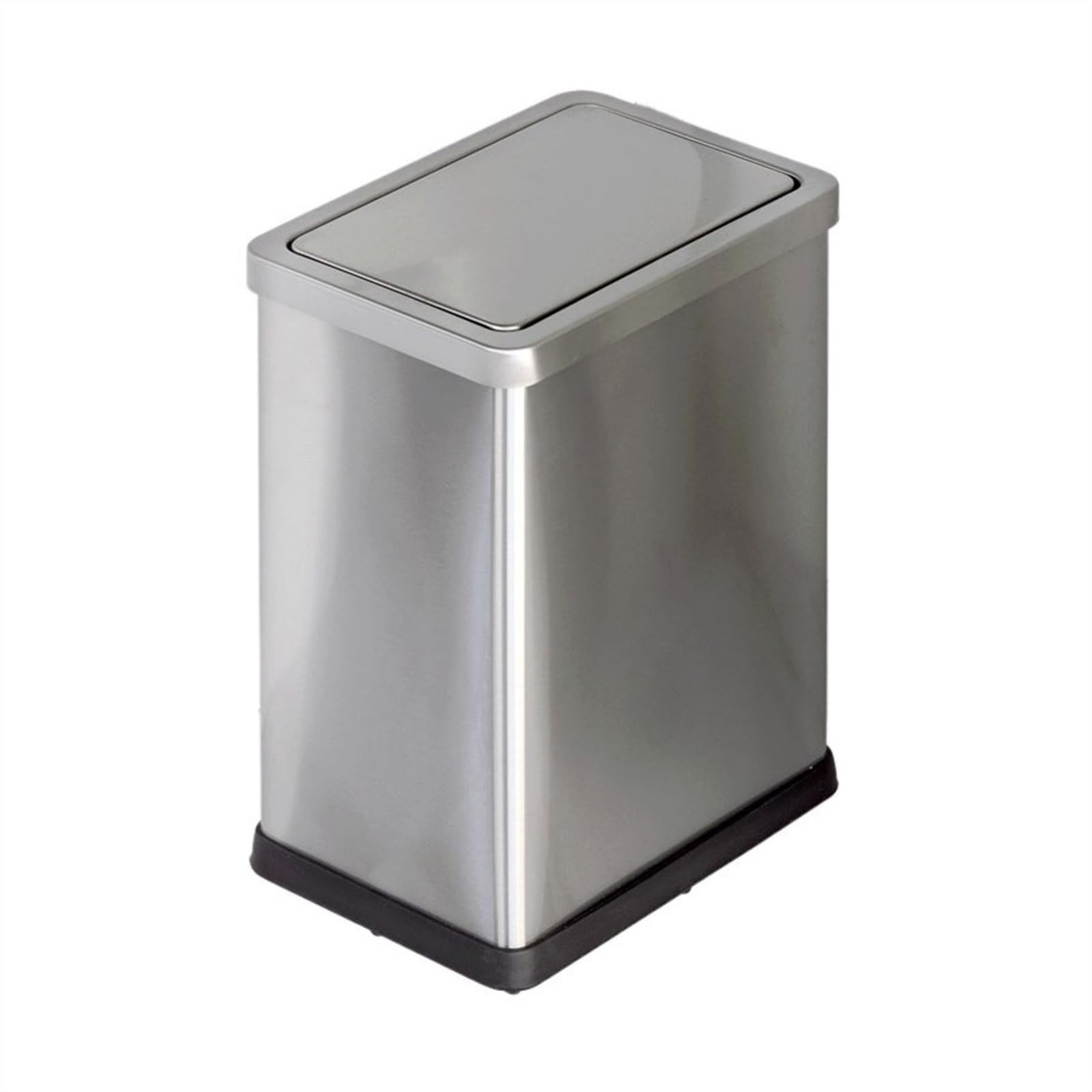 Cestino Pattumiera for WC con Coperchio in Acciaio Inox for Uso Domestico Soggiorno Bagno Semplice Cestino for Carta igienica Stretto e Piccolo con Coperchio Bidoni della Spazzatura(S)