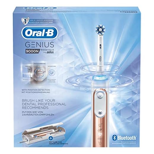 Oral-B Genius 9000N elektrisk tandborste med positionsdetekteringsteknik, roséguld