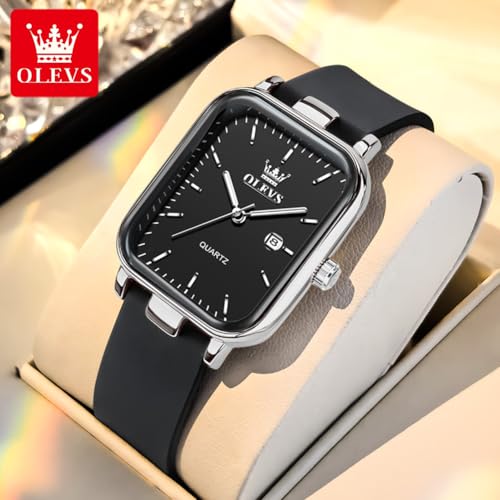 Image of OLEVS Watch for Women Silicone Band Waterproof Luminous Wristwatch Minimalist Fashion