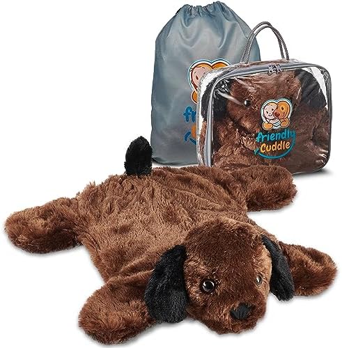 FRIENDLY CUDDLE Weighted Lap Blanket for Kids & Adults – Kids Weighted Blanket – ASD, Sensory Processing Weighted Stuffed Animals Dog Toy – Microwavable Weighted Lap Pad for Kids, 5 Lbs.