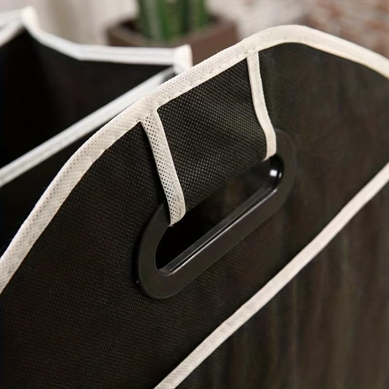 Miniatura 7 de Organizador de maletero de automóvil, organizador de almacenamiento plegable con 3 compartimentos, caja de almacenamiento para automóvil, bolsa