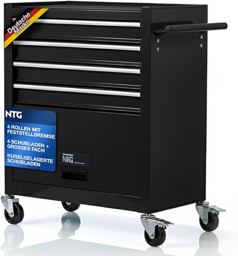 Servante d'atelier 4 tiroirs + grand compartiment NTG